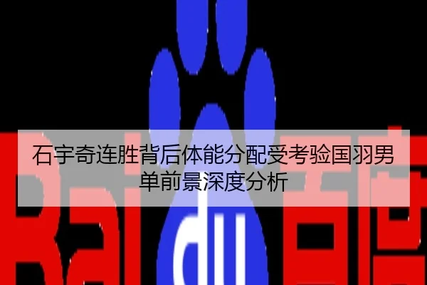 石宇奇连胜背后体能分配受考验国羽男单前景深度分析